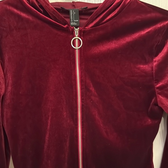 Like New: Forever 21 Red Velvet Bodysuit - Picture 2 of 11